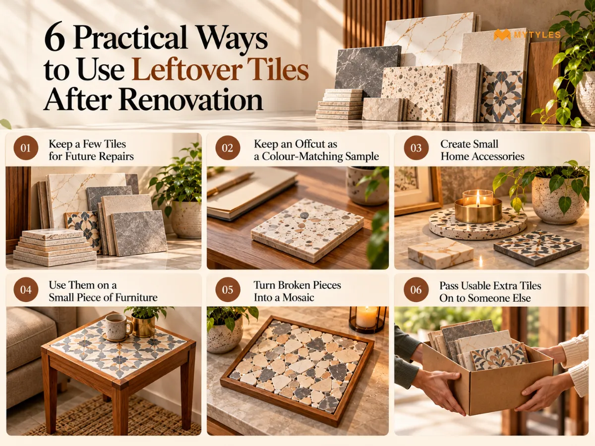 6 Practical Ways to Use Leftover Tiles After Renovation